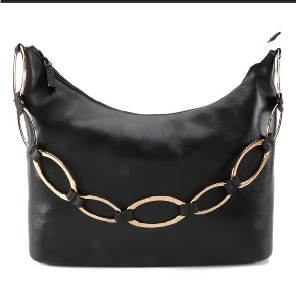 Gucci Handbags - Vintage Gucci Heavy Chain Black Leather Shoulder Bag from Saks Fifth Avenue